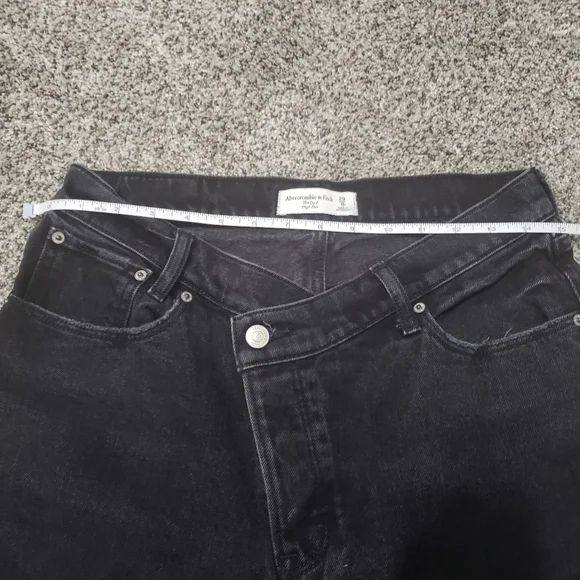 A&F High Rise Jeans with Criss Cross Waistband - Picture 10 of 13